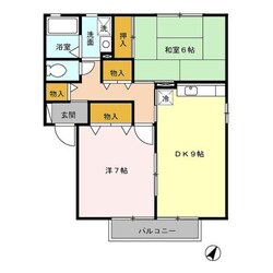 ファミール坂口　Ａの物件間取画像